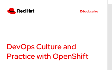 OpenShift를 통한 DevOps 문화 및 사례 e-book 표지 이미지